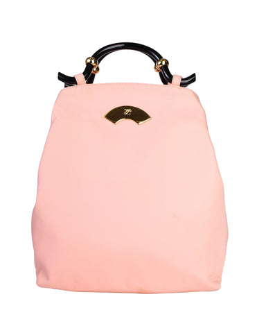 Karl Lagerfeld Vintage Pink Nylon Bag with Curved Handle