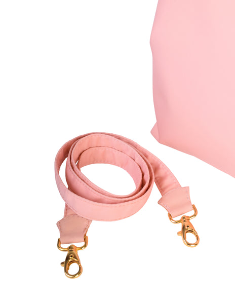 Karl Lagerfeld Vintage Pink Nylon Bag with Curved Handle