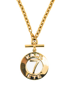 Karl Lagerfeld Vintage Gold Karl 7 ETE Circle Necklace