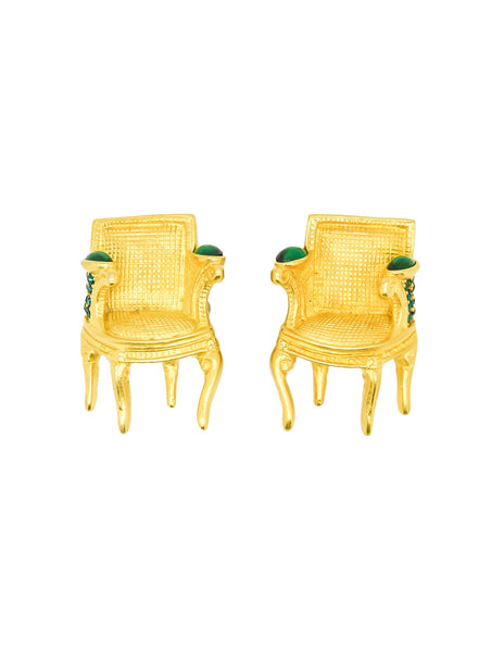 Karl Lagerfeld Vintage Gold Chair Earrings
