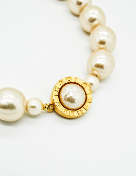 Karl Lagerfeld Vintage Large Pearl Necklace