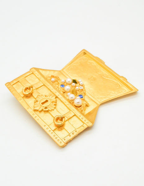 Karl Lagerfeld Vintage Treasure Chest Brooch