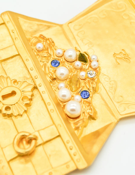 Karl Lagerfeld Vintage Treasure Chest Brooch