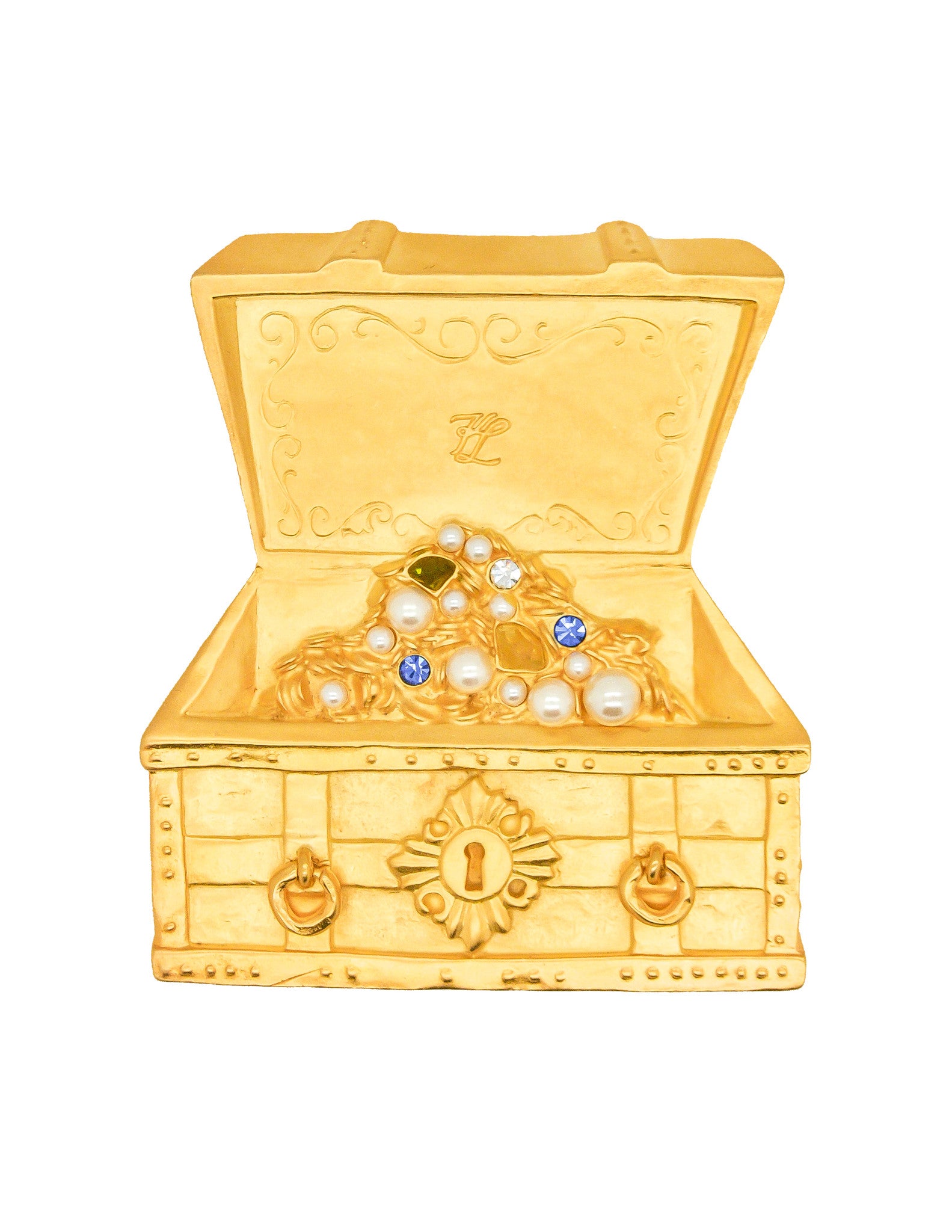 Karl Lagerfeld Vintage Treasure Chest Brooch