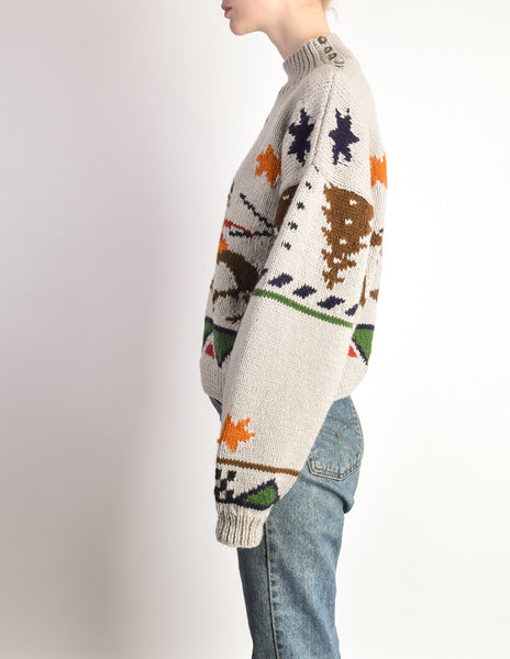 Katharine Hamnett Vintage Native American Knit Sweater