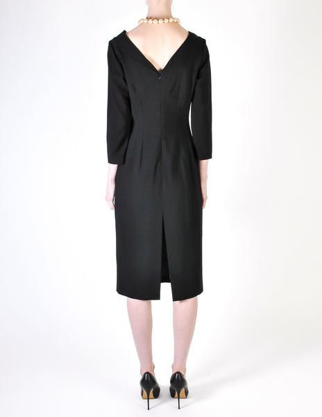 Katharine Hamnett Vintage Black Wool Wiggle Dress