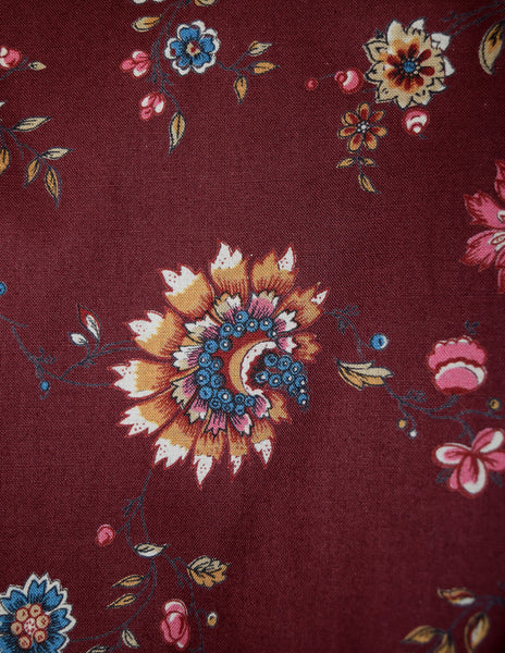 Kenzo Vintage Burgundy Floral Oversized Dress