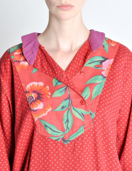 Kenzo Vintage Floral Print Long Sleeve Top