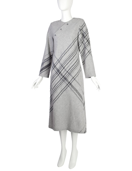 Jean Charles de Castelbajac Ko and Co Vintage Grey Plaid Wool Dress