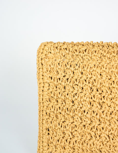 Koret Vintage Mustard Yellow Large Woven Clutch Bag