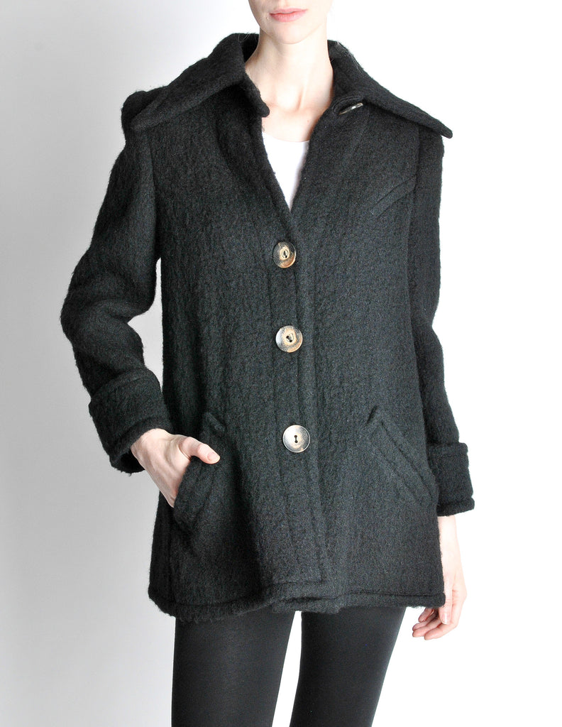 Fuzzy wool coat shop