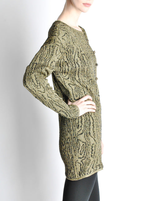 Krizia Vintage Black and Gold Sweater Dress – Amarcord Vintage Fashion