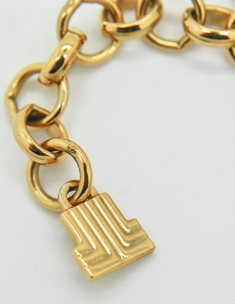 Lanvin Vintage Enamel Rhinestone Lotus Necklace