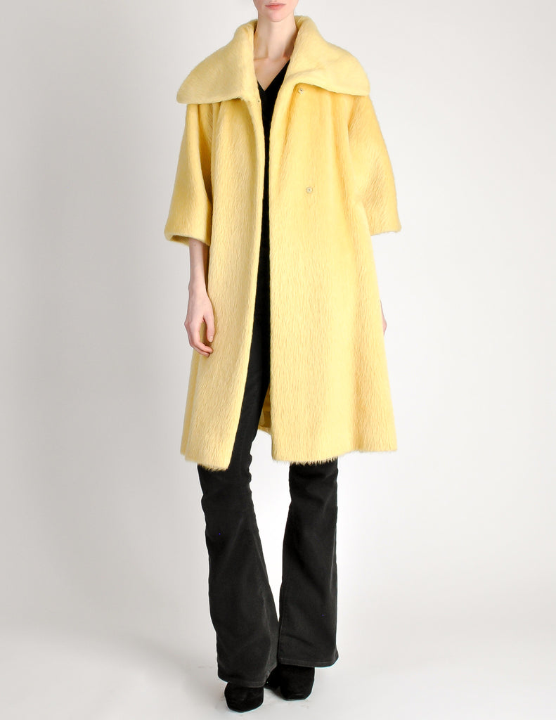 Lilli Ann Vintage Banana Yellow Wool Mohair Swing Coat – Amarcord