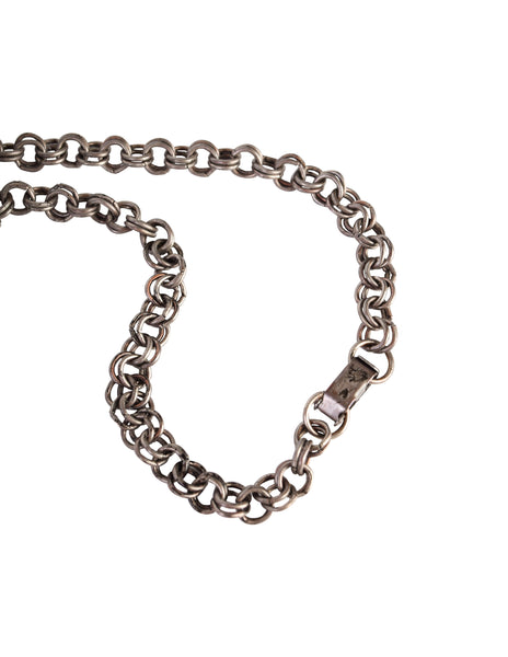 Louis Giusti Attributed Vintage 1960s Mid Century Massive Oversized Silver Fish Skeleton Necklace