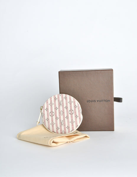 Louis Vuitton Striped Monogram Coin Purse Wallet