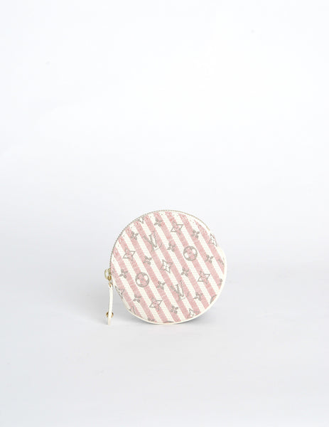 Louis Vuitton Striped Monogram Coin Purse Wallet