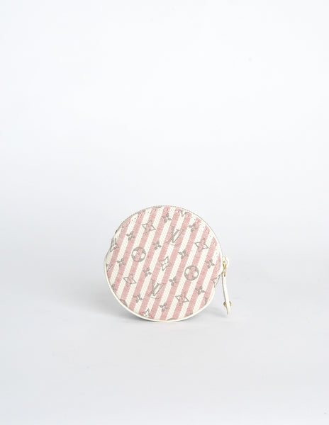 Monogram Round Coin Purse Wallet