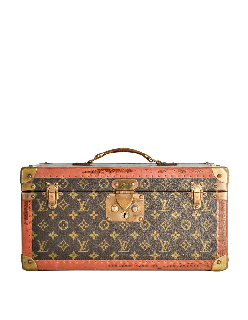 Vintage Louis Vuitton Train Case, Monogrammed Cosmetic Case