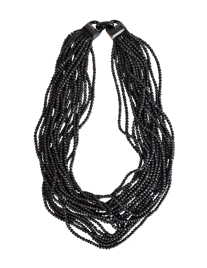 Black & Red Sparkle Bead Knotted Necklace – DearBritt Jewelry Designs