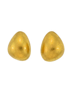 Monies Vintage Gold Leaf Foil Kamagong Wood Large Statement Earrings