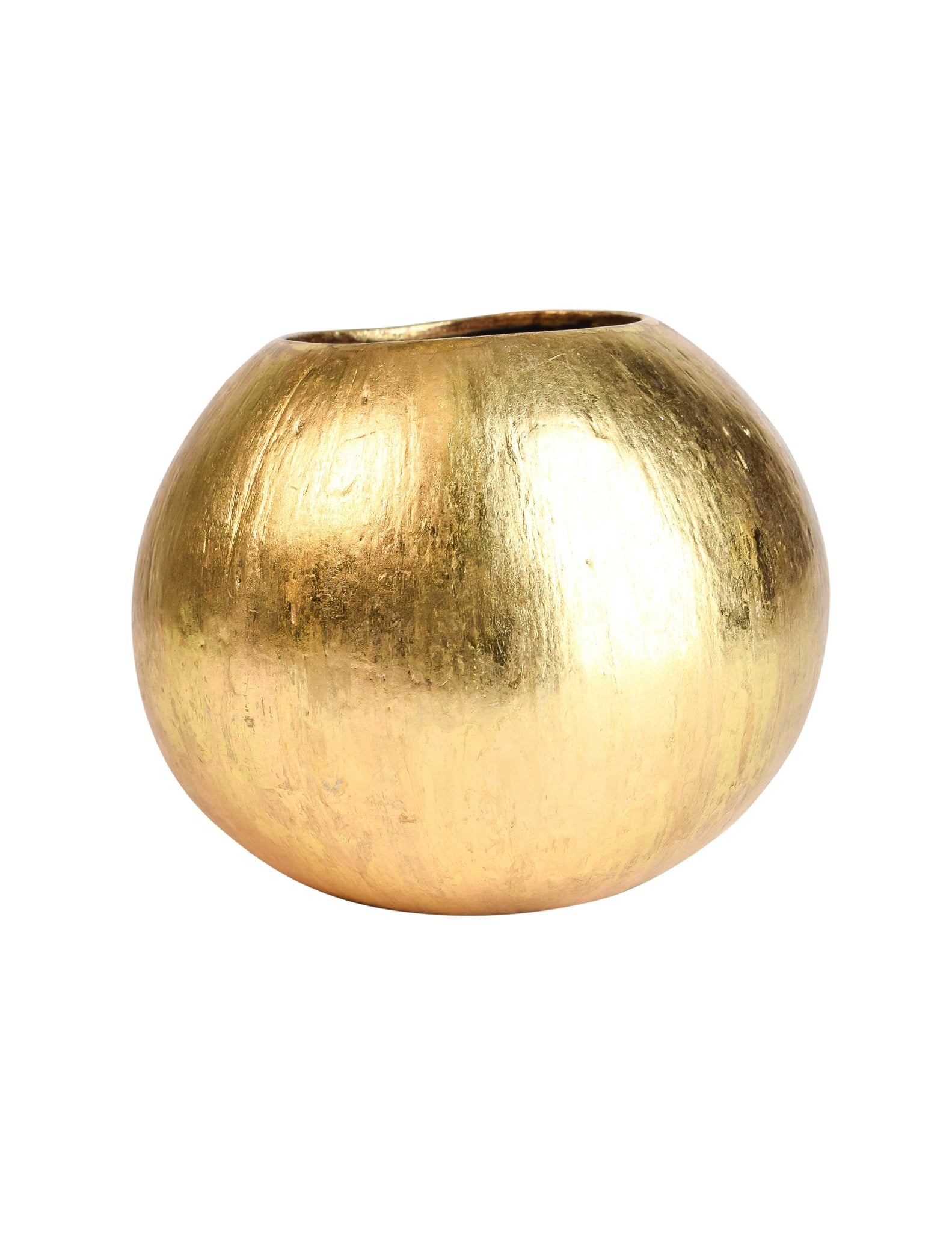 Monies Vintage 'Moscow' Gold Leaf Foil Hollowed Coconut Massive Statement Bracelet