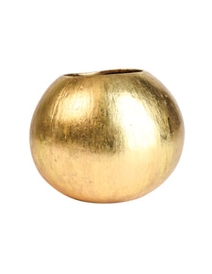 Monies Vintage 'Moscow' Gold Leaf Foil Hollowed Coconut Massive Statement Bracelet