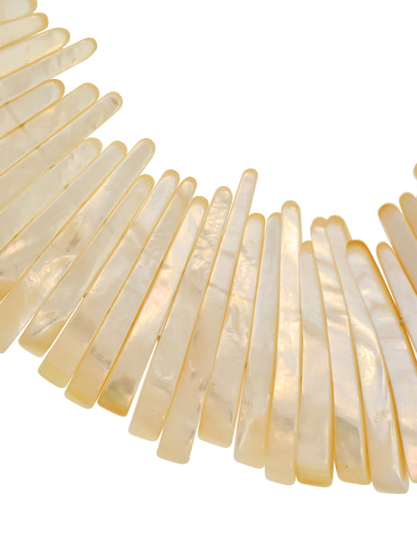 Monies Vintage Exceptional Curved Mother of Pearl Collar Necklace