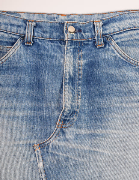 Maison Martin Margiela Vintage SS 1994 does 1989 Deconstructed Denim Skirt
