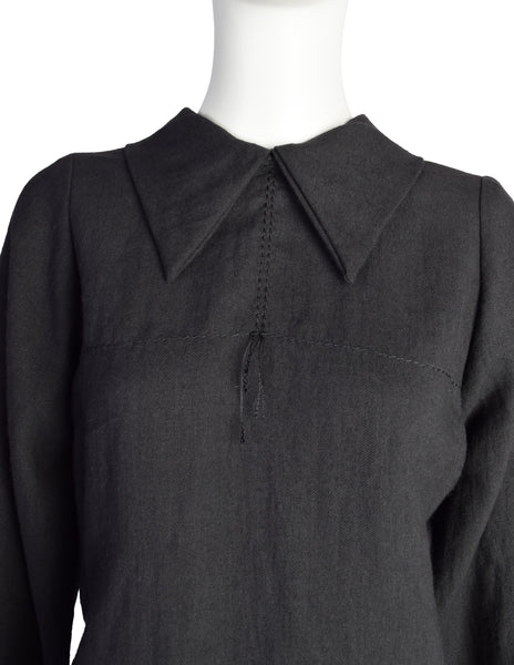 Maison Martin Margiela Vintage SS 1999 'A Doll's Wardrobe' Black Collared Jacket Top