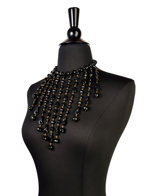 Black bib necklace discount