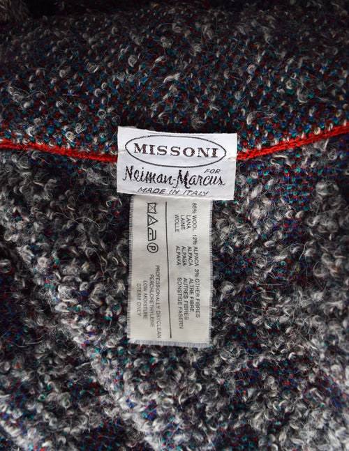 Missoni Vintage 1980s Multicolor Abstract Pattern Intarsia