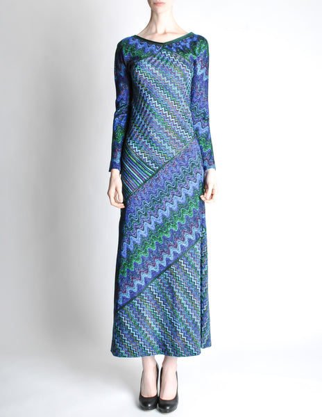 Missoni Vintage Colorful Metallic Maxi Dress Amarcord Vintage Fashion Missoni Vintage Colorful Metallic Maxi Dress Amarcord Vintage Fashion