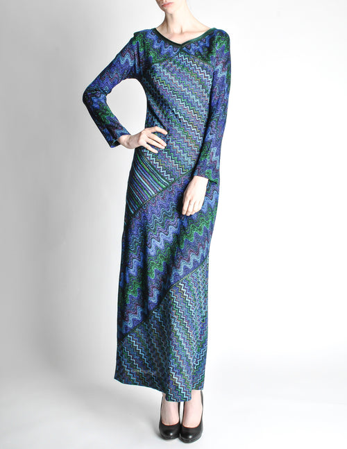 Missoni Vintage Colorful Metallic Maxi Dress – Amarcord Vintage Fashion