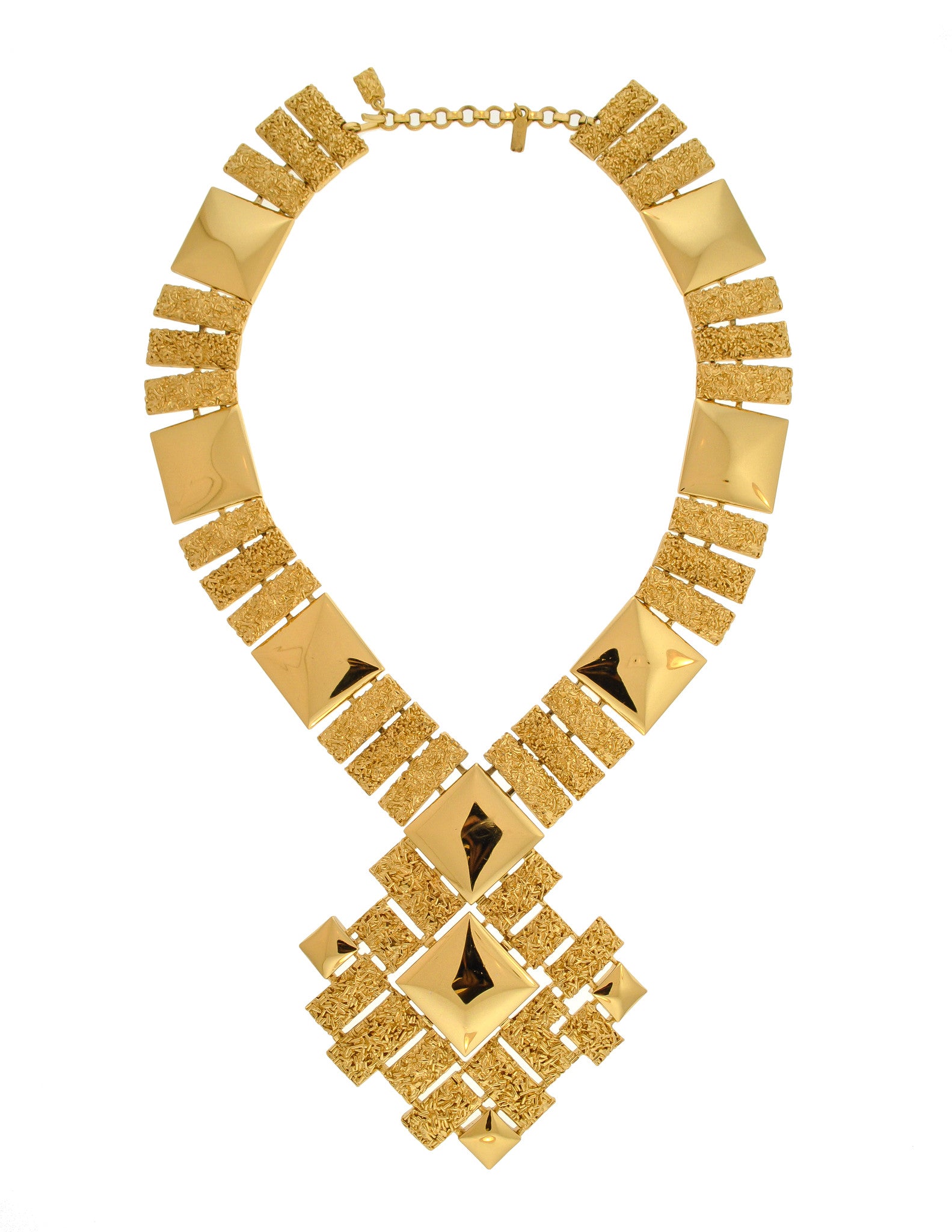 Monet Vintage Pas d'or Gold Geometric Necklace