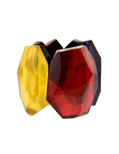 Monies Vintage 1990s Oversized Colorful Faceted Gem Bracelet