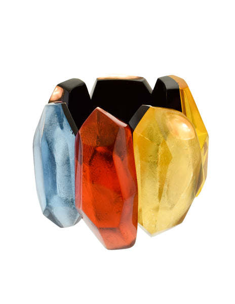 Monies Vintage 1990s Oversized Colorful Faceted Gem Bracelet