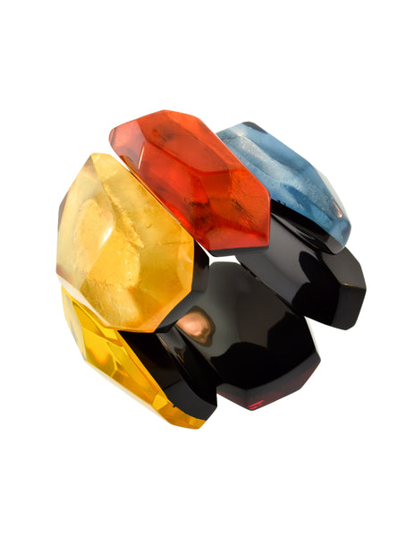 Monies Vintage 1990s Oversized Colorful Faceted Gem Bracelet