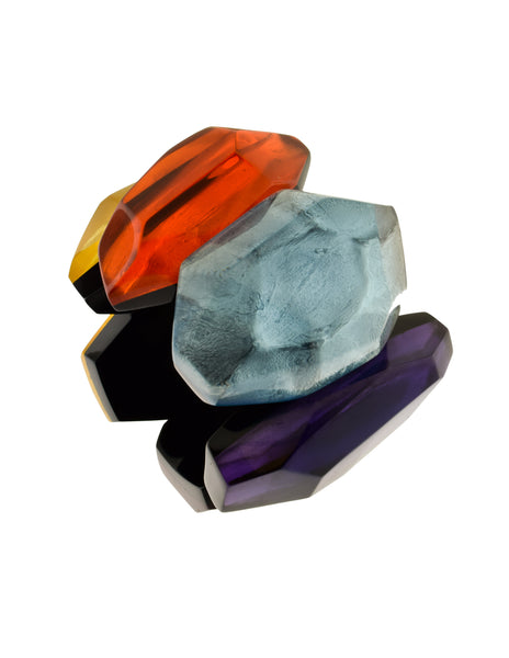 Monies Vintage 1990s Oversized Colorful Faceted Gem Bracelet