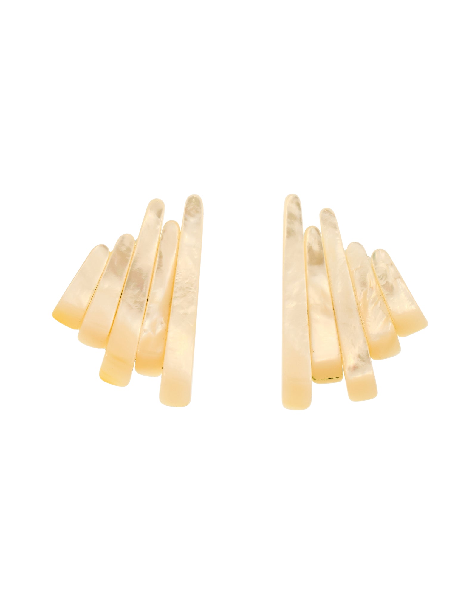 Monies Vintage Large Mother of Pearl Statement Earrings