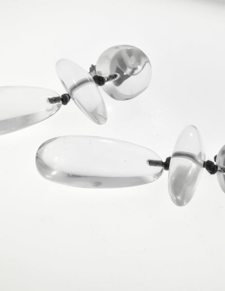 Monies Vintage Tiered Clear Lucite Earrings