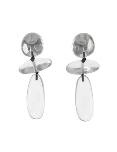 Monies Vintage Tiered Clear Lucite Earrings