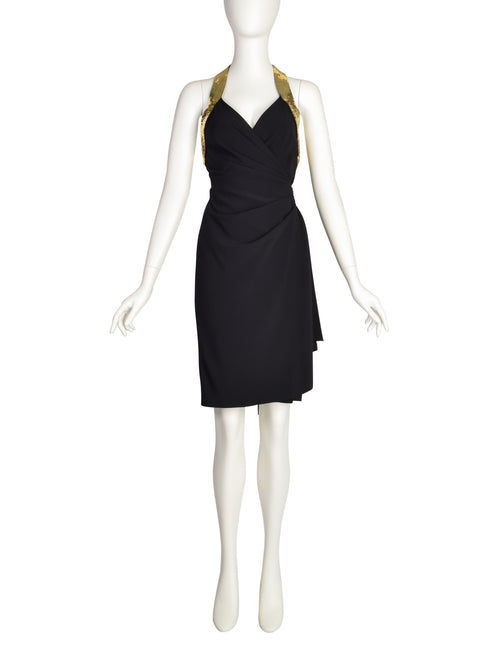 Moschino Couture Vintage 1994 Iconic Peace Sign Black and Gold