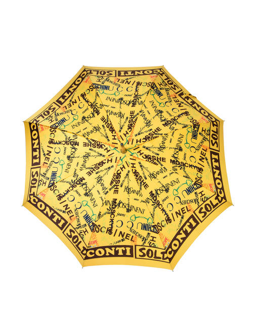 Moschino logo-print folded umbrella - Red