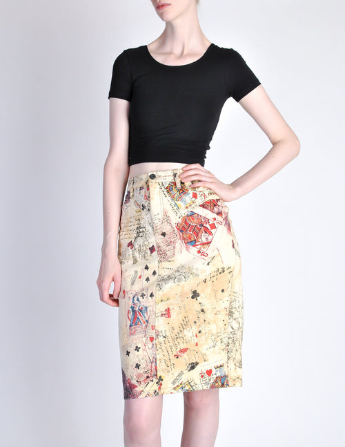 【関税込み】moschino Printed skirt Moschino Vintage Multicolor Lucky Jackpot Casino Slot