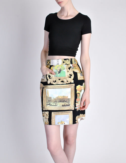 MOSCHINO モスキーノ プリントスカート vintage X4582