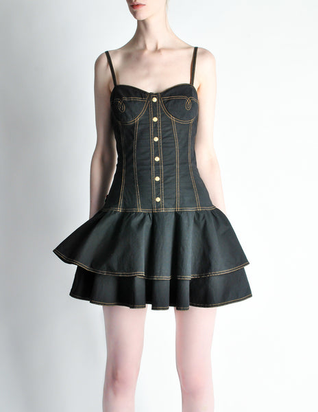 Moschino Vintage Full Skirt Jean Dress