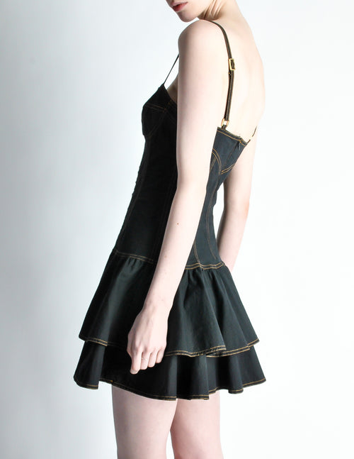 Moschino Vintage Full Skirt Jean Dress – Amarcord Vintage Fashion