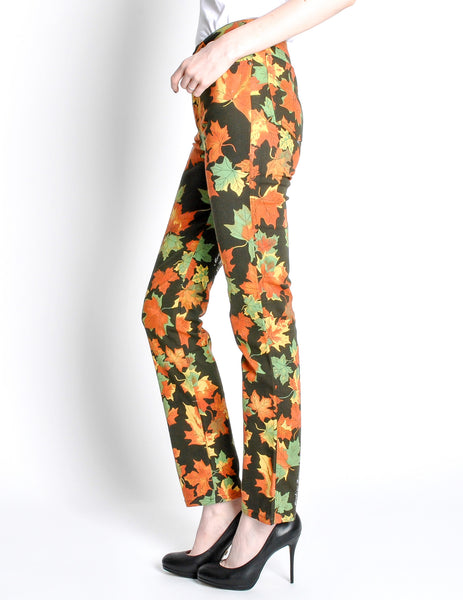 Moschino Vintage Leaf Pattern Jeans - Amarcord Vintage Fashion
 - 5