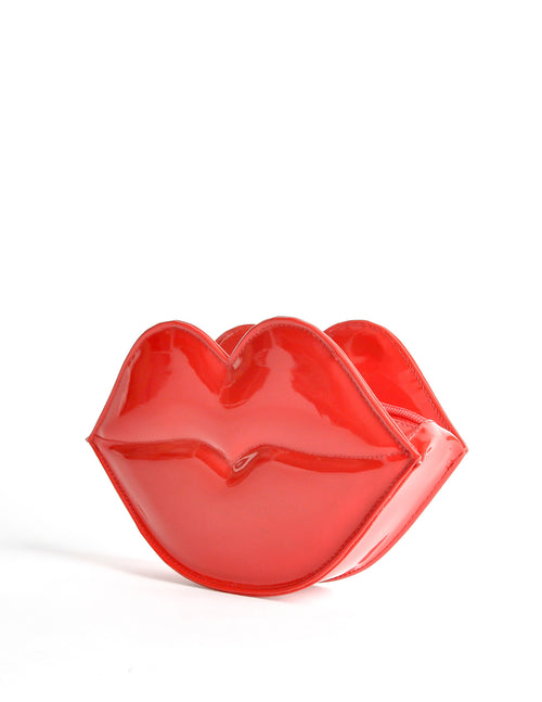 Moschino red clutch bag on sale